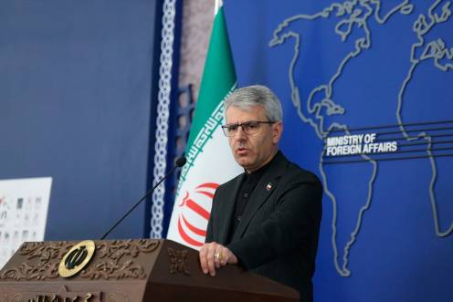<i>El poravoz del Ministerio de Relaciones Exteriores de Irán, Esmail Baqaei</i>