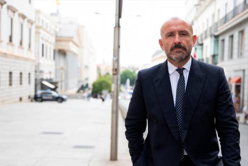 <i>Jaime de los Santos, durante una entrevista para Europa Press. / Jesús Hellín / Europa Press.</i>