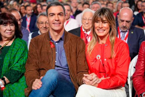 <i>El Presidente del Gobierno, Pedro Sánchez, y su esposa Begoña Gómez. / Europa Press. </i>