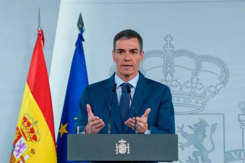 <i>El presidente del Gobierno, Pedro Sánchez, durante una rueda de prensa posterior al Consejo de Ministros extraordinario, en el Palacio de la Moncloa, a 20 de marzo de 2026. / Matías Chiofalo / Europa Press.</i>