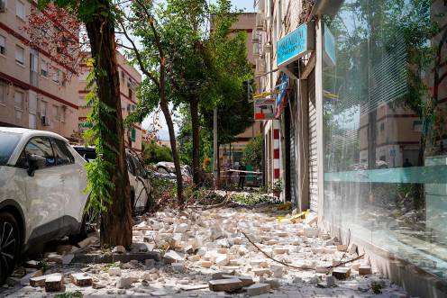 <i>Imágenes de los destrozos causado por el terremoto. / Europa Press. </i>