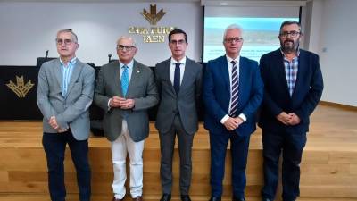 José Domingo Sánchez, Manuel Parras, Fernando Planelles, Juan Gallego y Antonio Garrido. / F. Gaitán / Diario JAÉN 