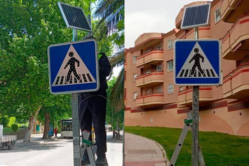 <i>Imágenes de las nuevas señales instaladas. / Ayuntamiento de Jaén. </i>