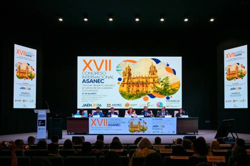 <i>Acto inaugural del Congreso Internacional de la Asociación Andaluza de Enfermería Familiar y Comunitaria (Asanec), que se celebra en Jaén. / Ángel Díaz / Europa Press.</i>