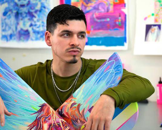 <i>El artista linarense Manuel Delgado “Murfin”.</i>