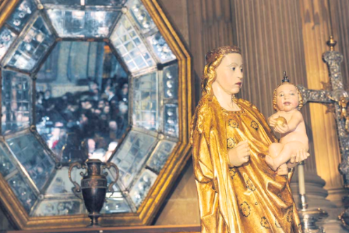 <i>La Virgen de la Capilla, después de la restauración. / Agustín Muñoz / Diario JAÉN.</i>