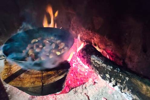 Castañas en ascuas