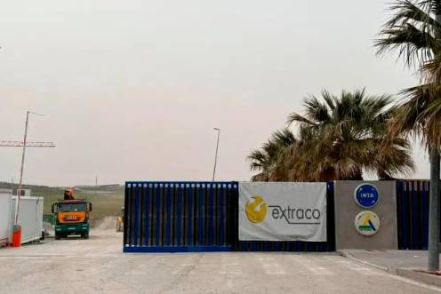 <i>Una de las puertas de acceso al Cetedex, a 3 de marzo. / Diario JAÉN.</i>