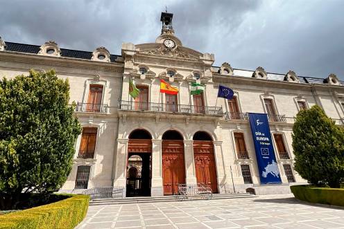 <i>Imagen de la fachada de la Diputación de Jaén. / Diputación de Jaén. </i>