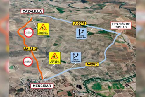 <i>Mapa de las obras. / Ayuntamiento de Mengíbar. </i>