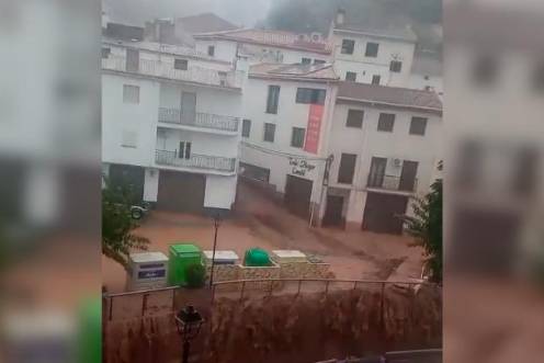 <i>Inundaciones en Cambil, a 2 de octubre de 2026. </i>