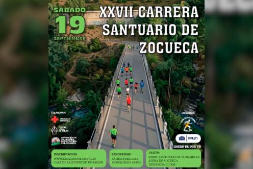 <i>Cartel que anuncia la XXVII Carrera Santuario de Zocueca. / Ayuntamiento de Bailén. </i>