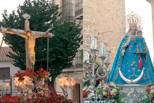 <i>El Cristo de la Vera-Cruz y la Virgen del Rosario. / Pablo Espinosa Luna / Diario JAÉN. </i>