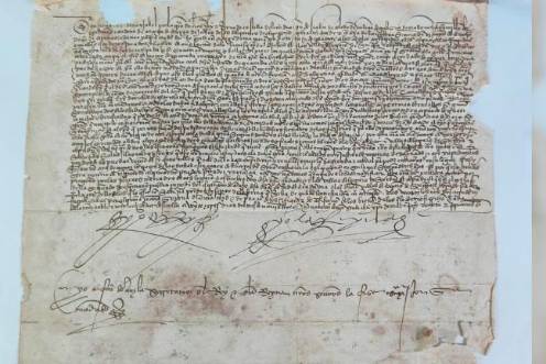 <i>Reclutamiento de los Reyes Católicos para la Guerra de Granada. / Ayuntamiento de Jaén. </i>
