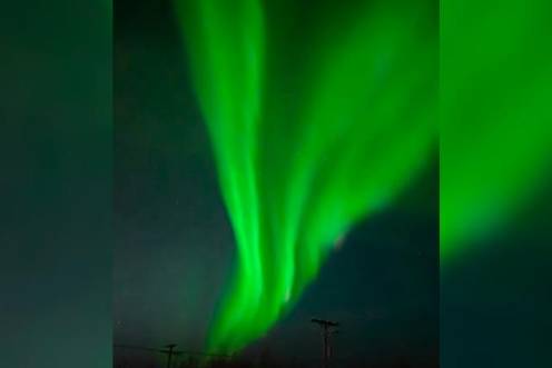 <i>Aurora boreal en el cielo de Alaska. </i>