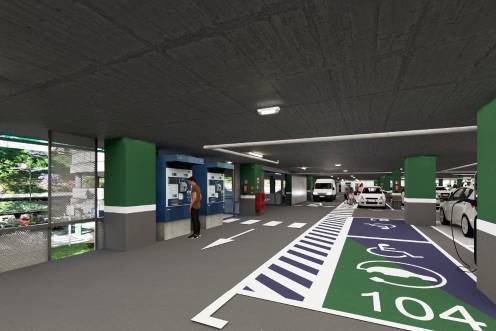 <i>Simulación de la construcción del futuro parking de La Alameda. / Ayuntamiento de Jaén.</i>