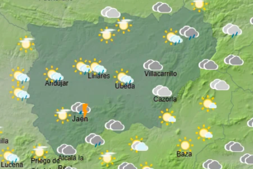 <i>Mapa de las temperaturas en la provincia a 17 de octubre de 2026. / Aemet. </i>