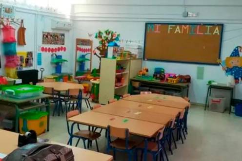 <i>Imagen de archivo de un aula de un colegio. / Europa Press.</i>