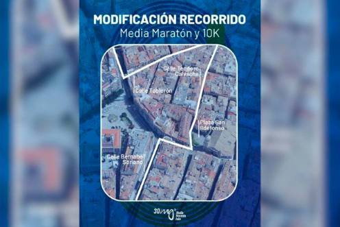 <i>Modificación de recorrido de la Media Maratón. / Ayuntamiento de Jaén.</i>