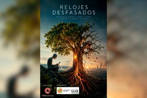 <i>Cartel del documental “Relojes desfasados”. / Universidad de Jaén. </i>