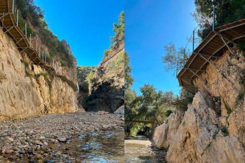 <i>Trabajos de ejecución en la pasarela de los Cañones. / Ayuntamiento de Jaén.</i>