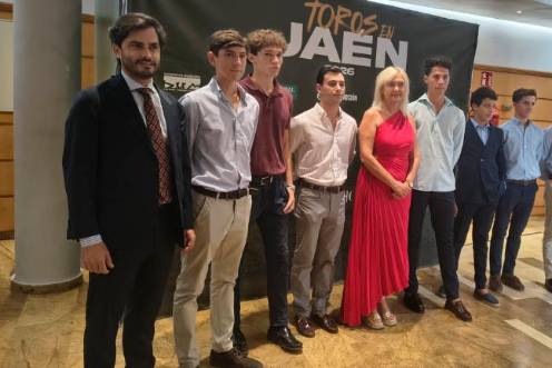 <i>María Espejo durante la presentación del cartel de feria taurina 2026. / Ayuntamiento de Jaén. </i>