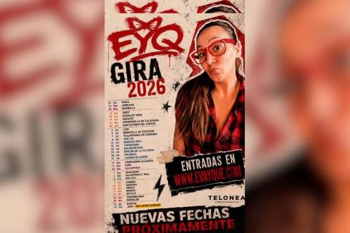 <i>Cartel con las fechas de la gira de la humorista jiennense “Eva y Qué”. / Redes Sociales “Eva y Qué”·</i>