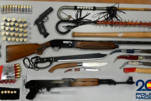 <i>Armas intervenidas a clanes de droga en Andújar. / Policía Nacional.</i>