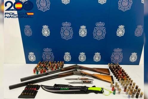 <i>Imagen de las armas encontradas. / Policía Nacional.</i>