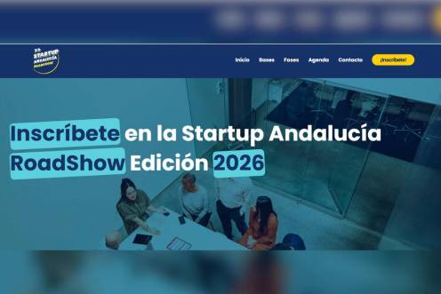 <i>Portal de la Web Startup Andalucía Roadshow. / Junta de Andalucía. </i>