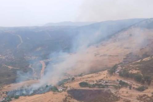 <i>Incendio en el paraje El Guindo de La Carolina. / Plan Infoca. </i>