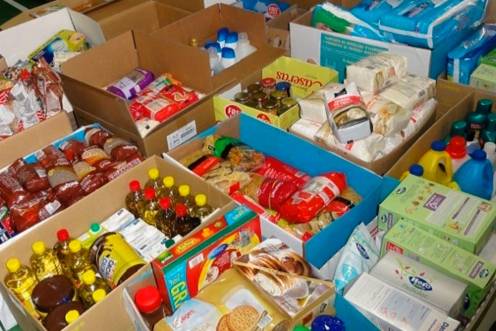 <i>Imagen de archivo de una recogida de alimentos. / Europa Press.</i>