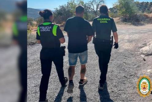 <i>Foto de la detención. / Policía Local de Alcaudete. </i>