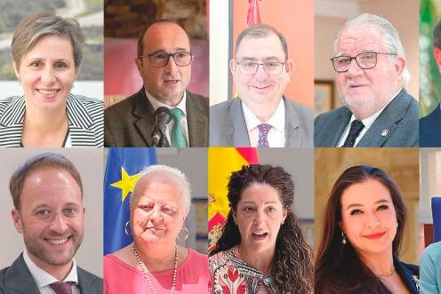 <i>A falta de conformación en el Consejo de Gobierno de este jueves, los delegados territoriales de la Junta de Andalucía del Partido Popular en Jaén.</i>
