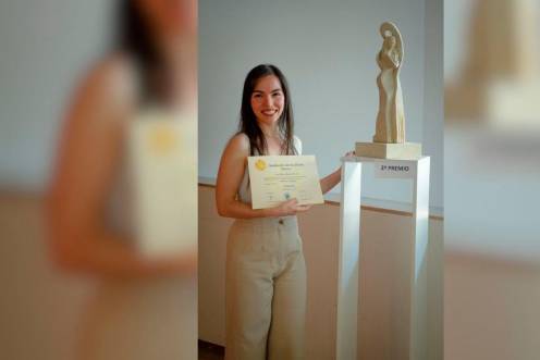<i>Eva María Román Cortés, la jiennense autora de “Afrodita Calipigia”.</i>