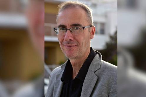 <i>El jiennense Tomás Afán, autor de la obra “Lastr3s”.</i>