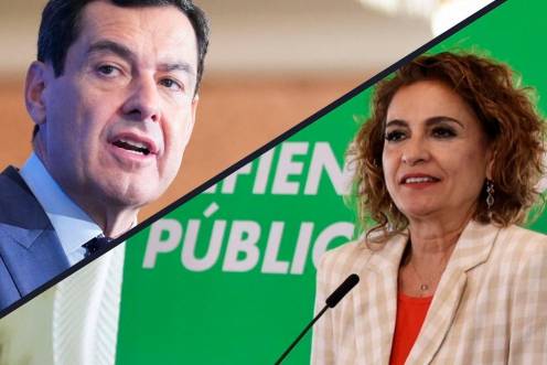 <i>Juanma Moreno y María Jesús Montero. Archivo. / Europa Press.</i>