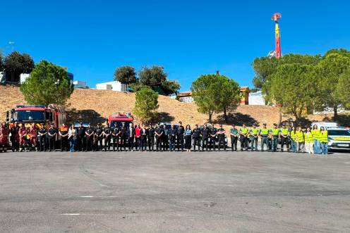 <i>Dispositivo de seguridad de la Feria San Lucas 2026. / Ayuntamiento de Jaén.</i>
