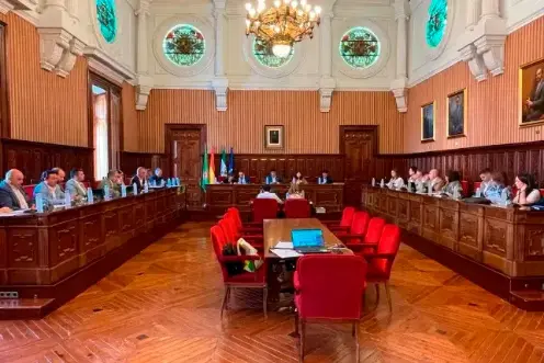 <i>Imagen de archivo de un pleno de la Diputación Provincial. / Diputación de Jaén. </i>