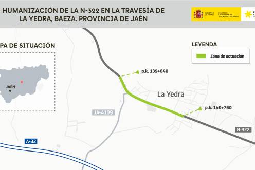 <i>Humanización de la N-322 en la travesía de La Yedra, Baeza.</i>