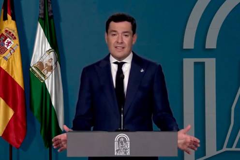 <i>Juanma Moreno, en rueda de prensa.</i>