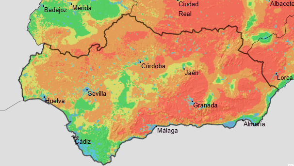 La tercera ola de calor llega a su punto más alto en Jaén con máximas de hasta 44 grados