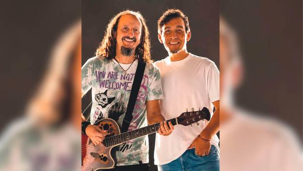 <i>Imagen de dos componentes de La Caja de Pandora, Juan Valverde y Toni Ramos.</i>