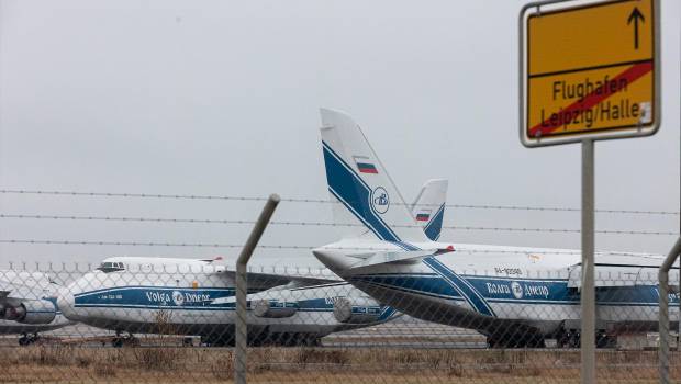 <i>Aviones en el aeropuerto de Leipzig. / Europa Press. </i>