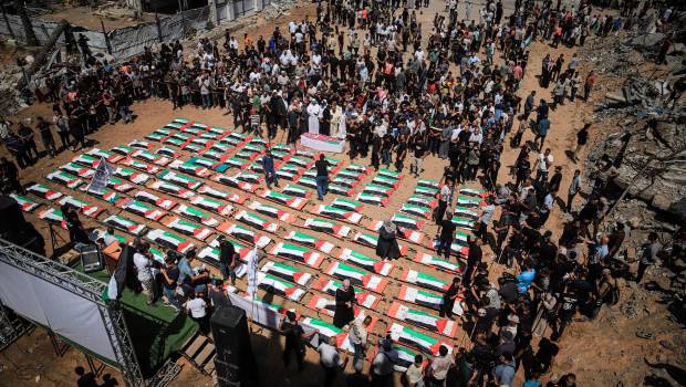 <i>Funeral masivo en Gaza. / Europa Press.</i>