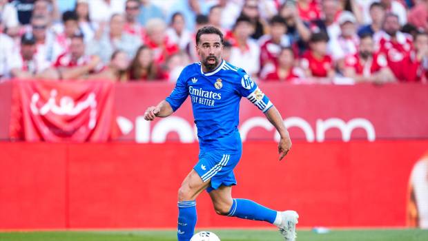 <i>Dani Carvajal durante un partido con el Real Madrid. Archivo. / Joaquín Corchero / Europa Press.</i>