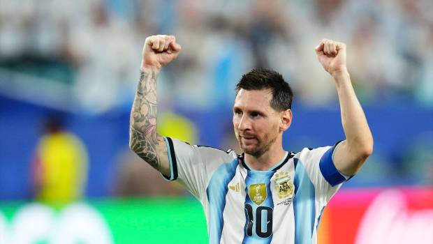 <i>Messi celebrando el pase a octavos de final de la Copa del Mundo. / Europa Press. </i>