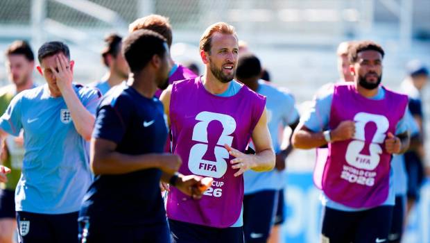 <i>Harry Kane, en un entrenamiento de la selección inglesa en Kansas City. / Bradley Collyer / PA Wire / dpa.</i>