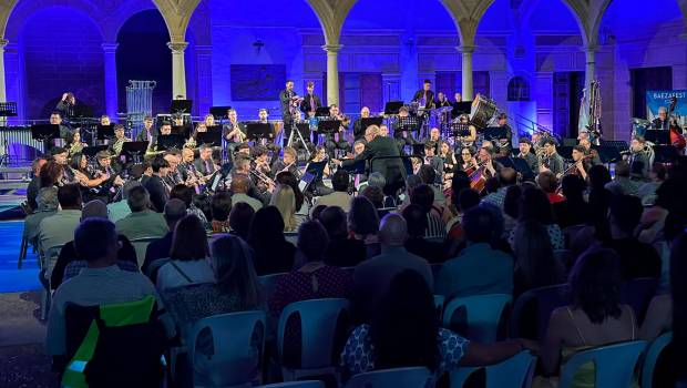 <i>La Banda Sinfónica Ciudad de Baeza fue la protagonista del segundo acto de este certamen. / Juanjes García / Diario JAÉN. </i>