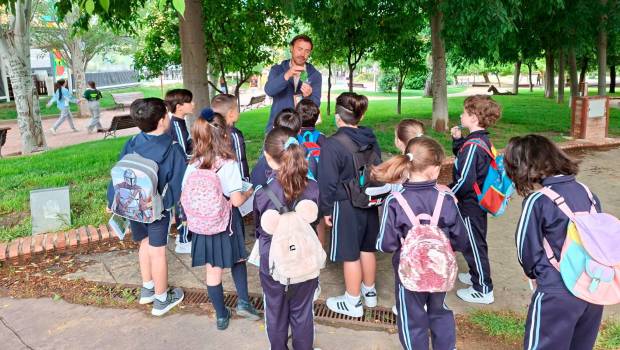 <i>Los alumnos de primero de Primaria del colegio Cristo Rey. / Ayuntamiento de Jaén.</i>